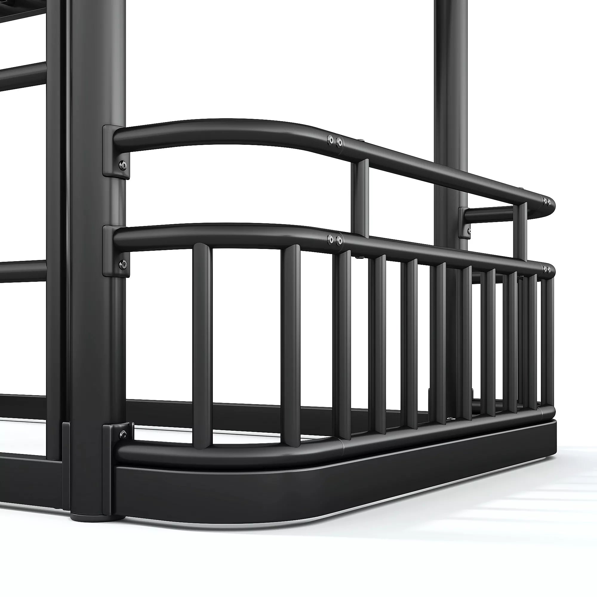 durable round pipe metal bunk bed frame