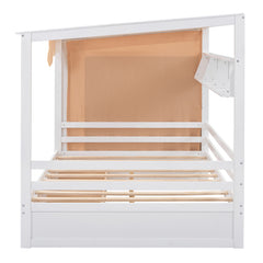 Bellemave® House Bed with Two Drawers and Wardrobe