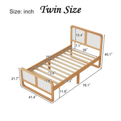 Bellemave® Modern Style Solid Wood Platform Bed