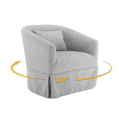 Bellemave® 360° Linen Blend Swivel Accent Armchair