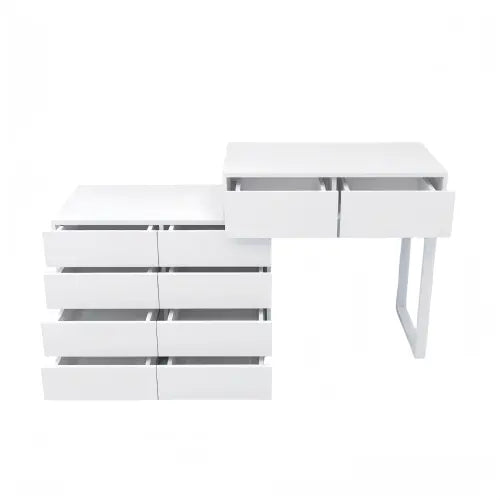 Bellemave® Extended Desktop 10 Drawers Chest of Drawer without Handle Bellemave®