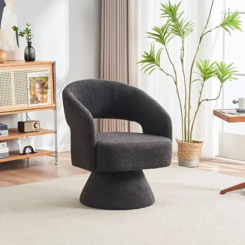 Bellemave® Swivel Round Barrel Chair in Fabric Bellemave®