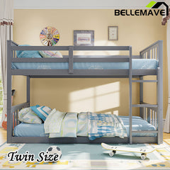 Bellemave® Twin Size Bunk Bed with Ladder