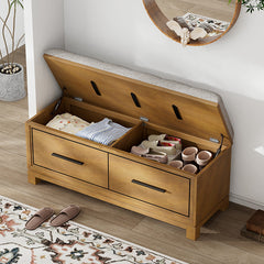 Bellemave® Shoe Bench with Removable Cushion and Hidden Storage