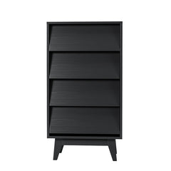 Bellemave® 4 Drawer Double Dresser Features Vintage-style and Bevel Design