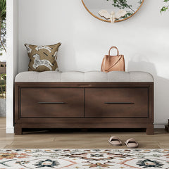 Bellemave® Shoe Bench with Removable Cushion and Hidden Storage