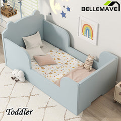 Bellemave® Bear Shape Toddler Floor Bed, Cot Bed for Boys and Girls Ages 3-6