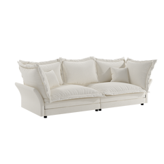 Bellemave® 90.55" Modern Comfy Upholstered Sofa Cloud Couch with Multiple Large Soft Pillows,Convertible Deep Seat Chaise Longue