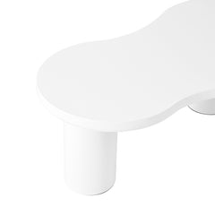 Bellemave® Cream Style Cloud Coffee Table with Round Small Side Table（Set of 2）