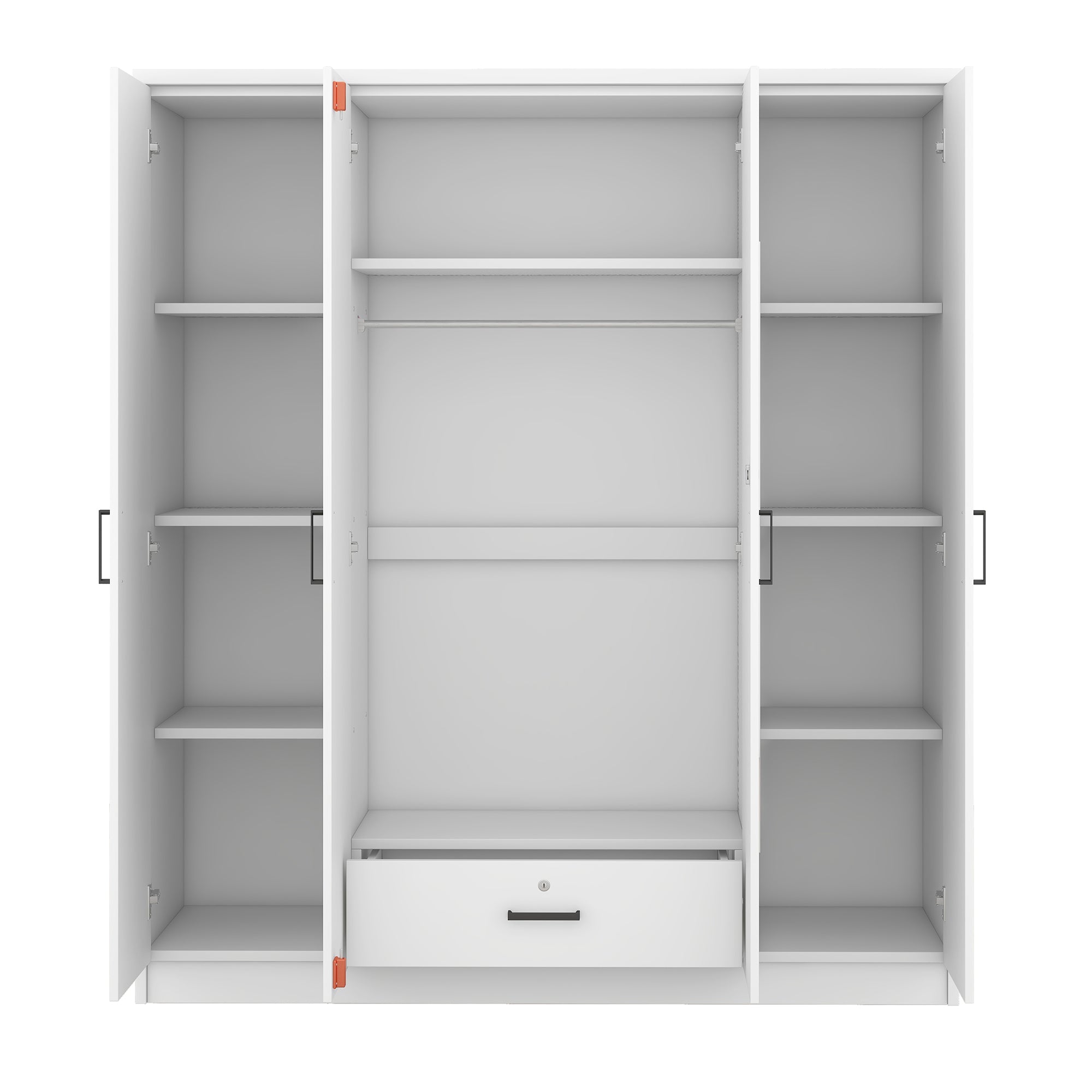 Bellemave® 4-Door Mirror Wardrobe with Shelves Bellemave®