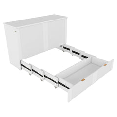 Bellemave® Murphy Bed Wall Bed with Drawer and a Set of Sockets & USB Ports, Pulley Structure Design Bellemave®