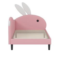 Bellemave® Upholstered Rabbit-Shape Daybed, Sofabed with Rabbit Ear Headboard