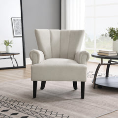 Bellemave® Polyester Armchair Club Chair with Channel Back