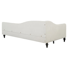 Bellemave® L-Shaped Linen Daybed,with Solid Wood Legs