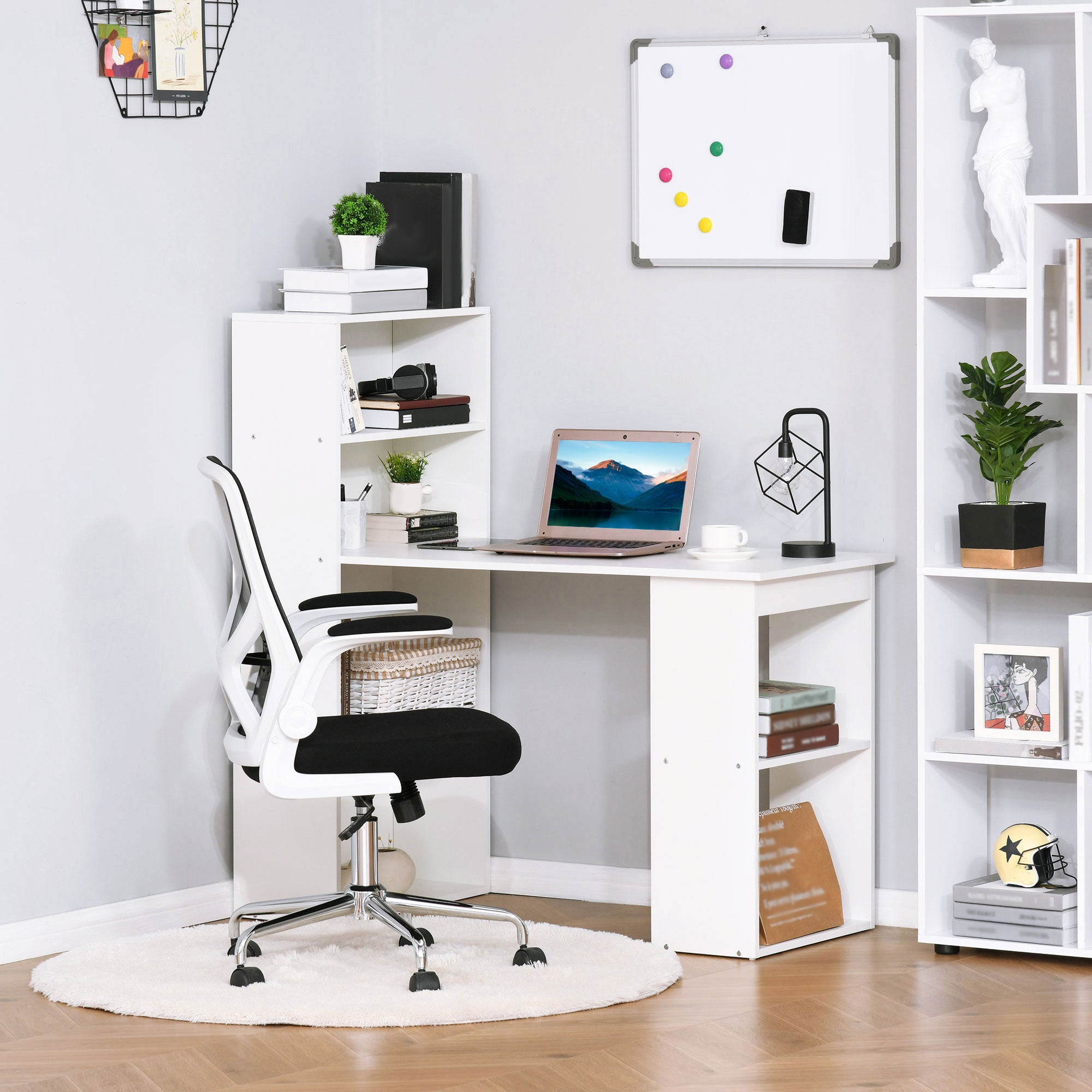 Bellemave® Modern Home Office Desk with 6-Tier Storage Shelves Bellemave®