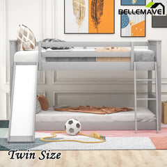 Bellemave® Bunk Bed with Convertible Slide and Ladder