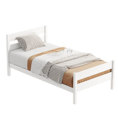 Bellemave® Twin Size Platform Bed with Headboard and Footboard