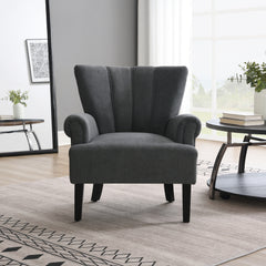 Bellemave® Polyester Armchair Club Chair with Channel Back