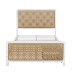 Bellemave® Metal Platform Bed with 2 Drawers, Metal Hollow Headboard and Footboard