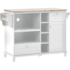 Bellemave® 50.8" Kitchen Island Cart with Storage Cabinet and Two Locking Wheels Bellemave®