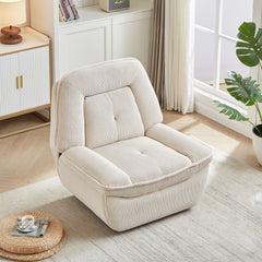 Bellemave® 360 Degree Corduroy Swivel Upholstered Manual Recliner Chair