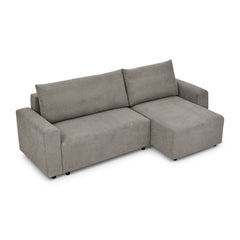 Bellemave® L-Shaped Modular Corduroy Upholstered 3 Seater Sofa Bed with Storage