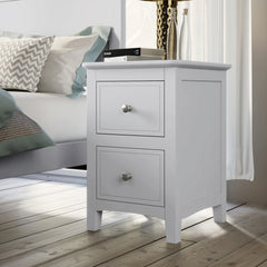 Bellemave® White Solid Wood 5 Pieces Bedroom Sets(Bed+Nightstand*2+Chest+Dresser)