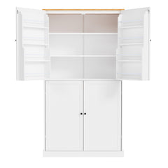 Bellemave® High Freestanding Kitchen Pantry Large Cupboard with 2 Drawers, 2 Adjustable Shelves, 8 Door Shelves