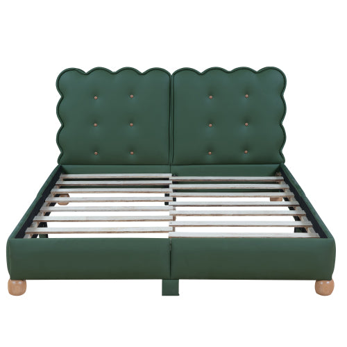 Bellemave Queen Size Upholstered Platform Bed with Support Legs
