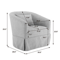 Bellemave® 360° Linen Blend Swivel Accent Armchair