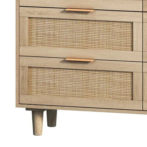 Bellemave 6 Drawers Rattan Storage Cabinet Rattan Drawer Bellemave