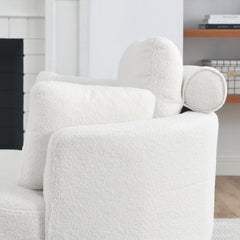 Bellemave® 39" Oversized Swivel Chair with Moon Storage Ottoman and 4 Pillows