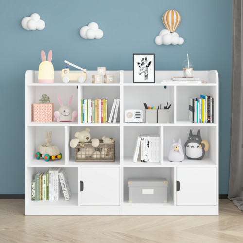Bellemave® Kids Bookcase with 6 Compartments, Freestanding Shelves and Cube Organizer