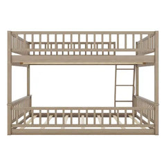 Bellemave® Full XL over Queen Bunk Bed with Ladder and Guardrails Bellemave®