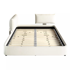 King Size Upholstered Platform Bed Front View