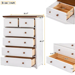 Bellemave Rustic Wooden Chest with 6 Drawers Bellemave