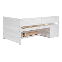 Bellemave® Wooden Daybed with Drawers and Shelves