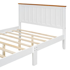 Bellemave® Wood Platform Bed with Rectangular Headboard