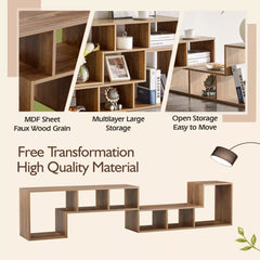 Bellemave® 2 Pieces Cube TV Stand,Free Combination Gaming Entertainment Center Media Stand,Open Storage Bookcase Shelf for Living Room,2 Shelf Bookcase L-Shaped TV Console Stand Bellemave®