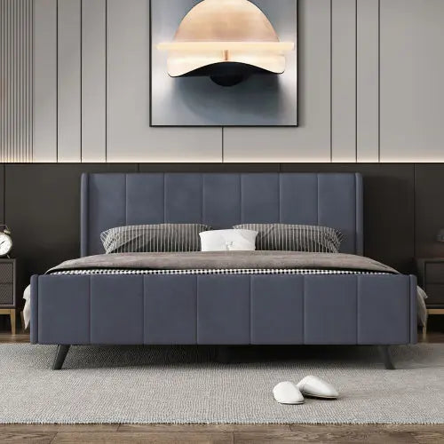 Bellemave® Velvet Upholstered Platform Bed Bellemave®