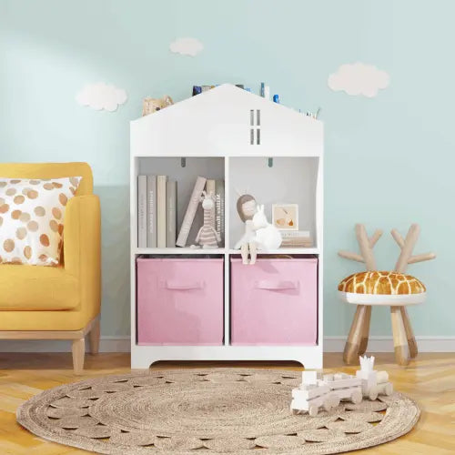 Bellemave Kids Dollhouse Bookcase with Storage