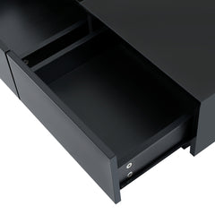 Bellemave® Movable Top Coffee Table with High Gloss finish, 4 Hidden Storage Drawers