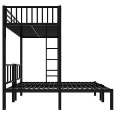 Bellemave® Twin XL/Twin over Twin & Twin Metal Triple Bunk Bed for 3