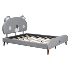 Bellemave® Full Size Upholstered Platform Bed with Koala-Shaped Headboard Bellemave®