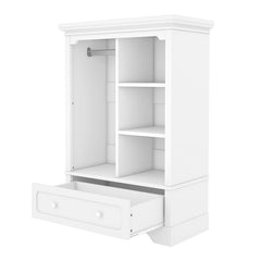 Bellemave® Open Children's Wardrobe with a Hanging Rod and Open Shelves, One Large Drawer