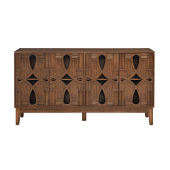 Bellemave® 60.5" Mid Century Modern Sideboard Buffet Cabinet with 4 Doors & Adjustable Shelves