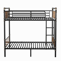 Bellemave® Twin XL Size Metal Bunk Bed, Industrial Detachable Bunk Beds with Safety Guard Rails