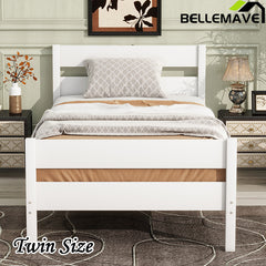 Bellemave® Twin Size Platform Bed with Headboard and Footboard