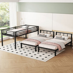 Bellemave® Twin/Twin XL Over Twin&Twin Metal Triple Bunk Bed