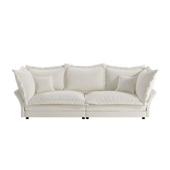 Bellemave® 90.55" Modern Comfy Upholstered Sofa Cloud Couch with Multiple Large Soft Pillows,Convertible Deep Seat Chaise Longue